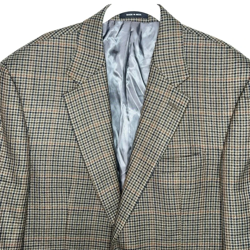 Vintage‎ Lauren Ralph Lauren 42R Houndstooth LambsWool Blazer Jacket Sport Coat